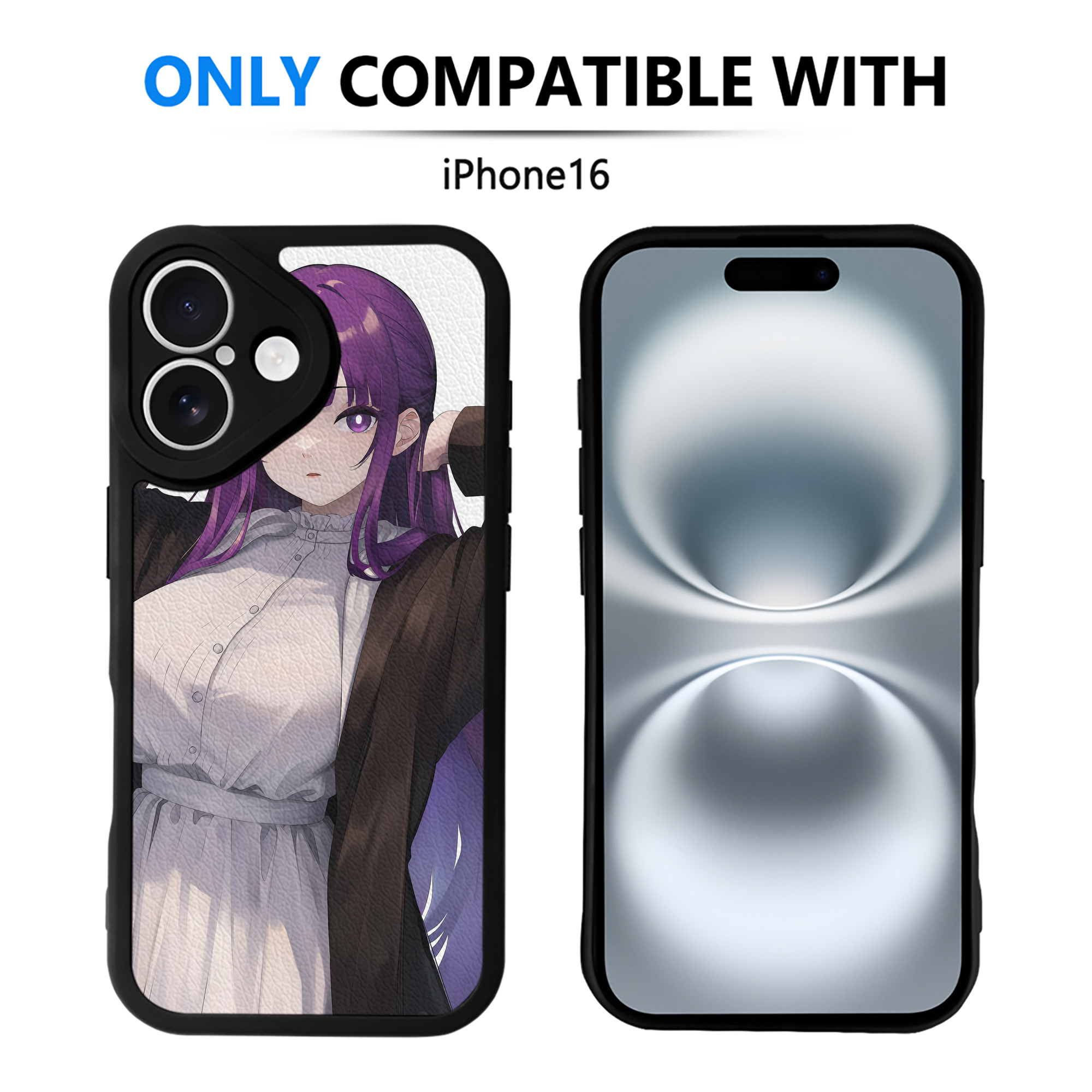 （画像用） 葬送のフリーレン Frieren 【iPhone 16シリーズ対応】シリコンスマホケース（レザー調） 材質：シリコン